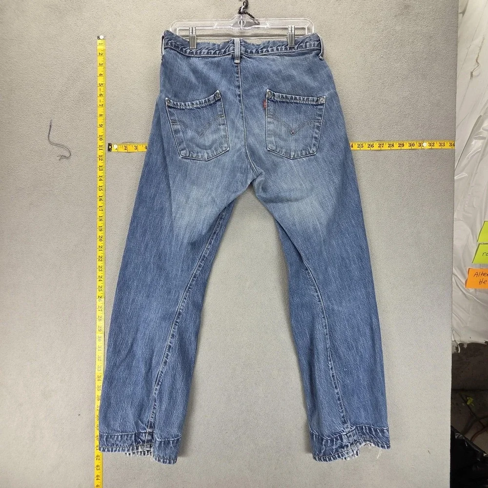 Vintage Levis Engineered Jeans Mens Blue Twisted Button Fly Fits 30x30